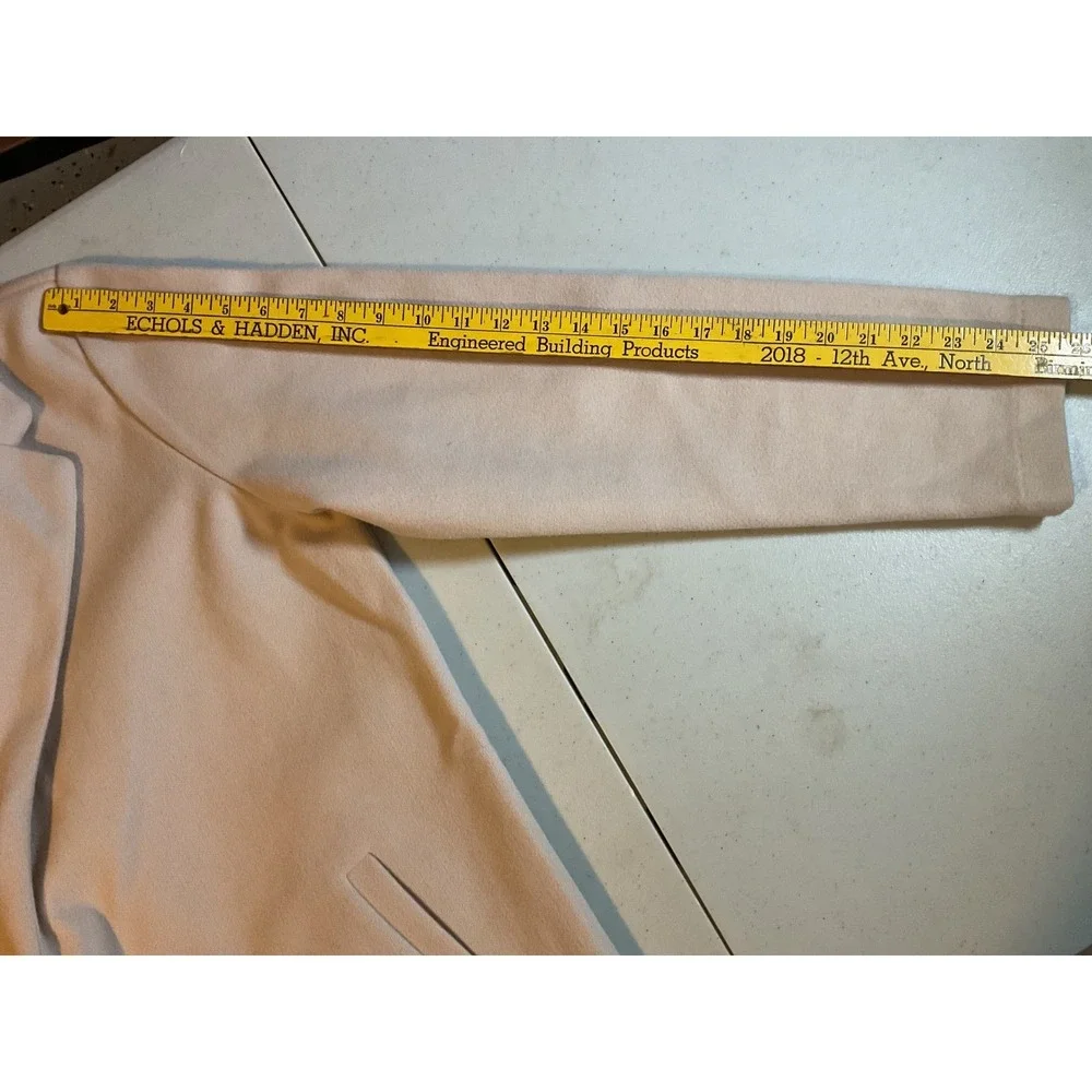 BEIGE Lapel‎ Long Sleeve Single Button Cozy Midi Coat Women Size L